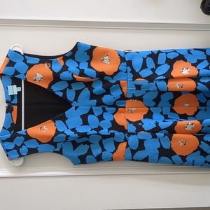 Tracy Reese blue and orange dress